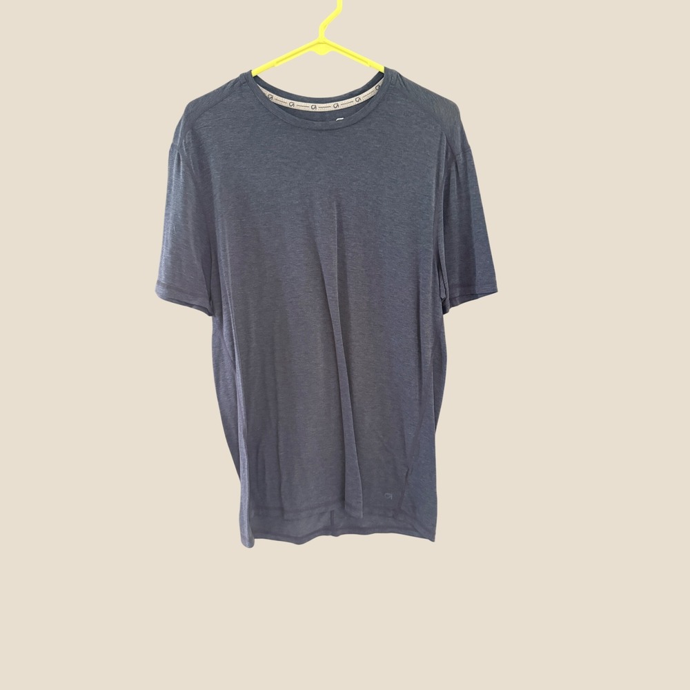 GapFit Dry Mens Small Heather Navy Blue Short Sleeve Training Tee Activewear